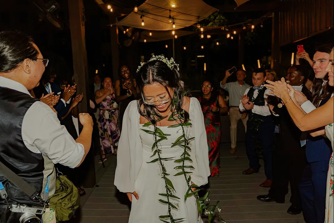 Guests applauding an entrance