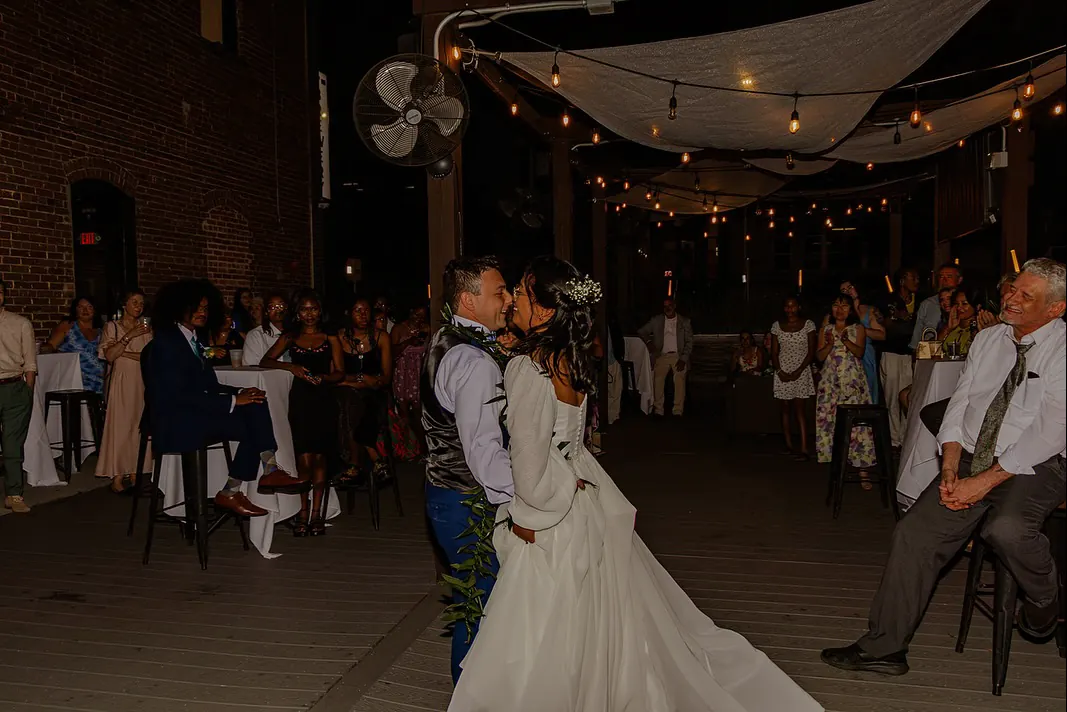 A couple during their first dance